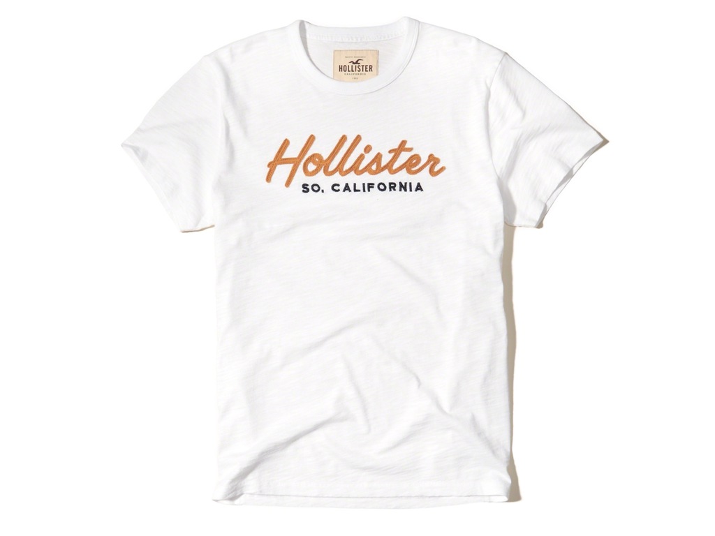 hollister by abercrombie t-shirt biały koszulka XL