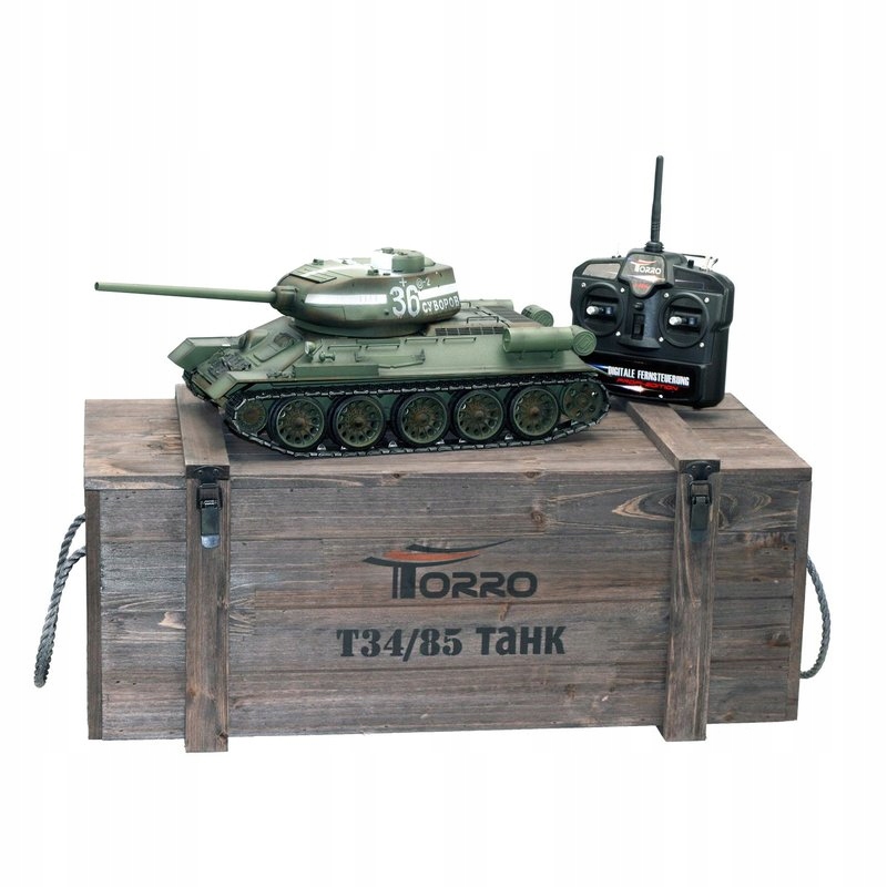TORRO Rosyjski czołg T34/85 RC 2,4ghz Metalowy PRO