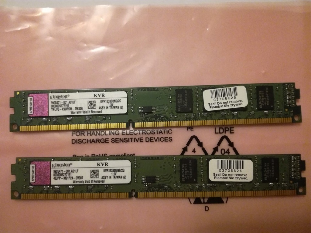Pamięć RAM DDR3 4 GB (2x2GB) Kingston 1333MHz PC3