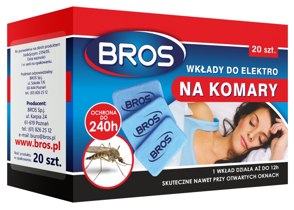Bros Wkład do elektro na komary zapas 20szt.