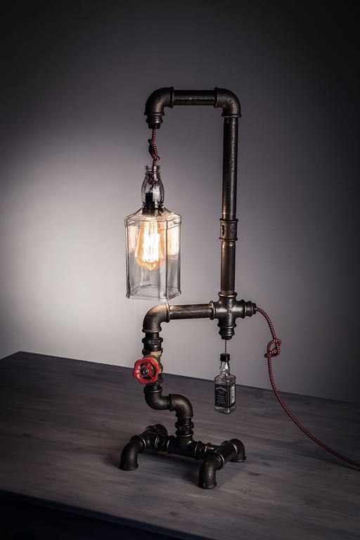 Lampa Jack Daniels steampunk retro Vintyge