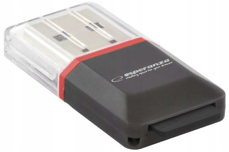 CZYTNIK KART PAMIĘCI MicroSD USB 2.0 CZARNY