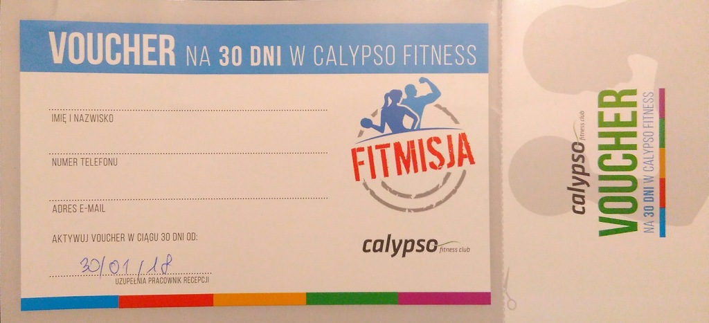Voucher siłownia CALYPSO Gdańsk (na miesiąc)