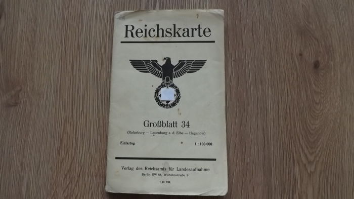 Mapy oryginalne III Rzesza 1940 1941 swastyka