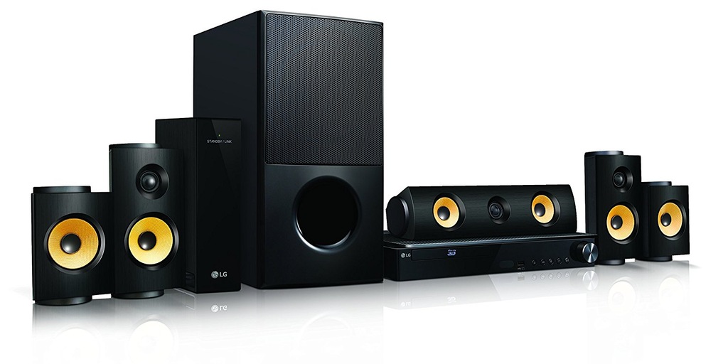 KINO DOMOWE LG LHA825W 5.1 3D BLU-RAY tył bezprze