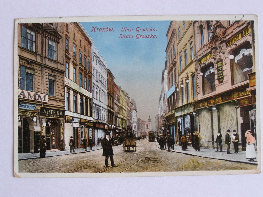 Kraków ul Grodzka Sklepy Restauracje .. 1915 lit.
