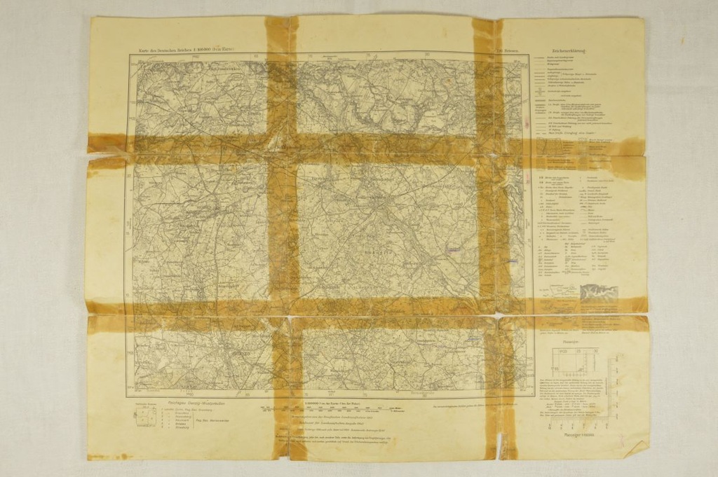 MAPA POLSKA 1940 WĄBRZEŹNO JABŁONOWO GRUTA TANIO!