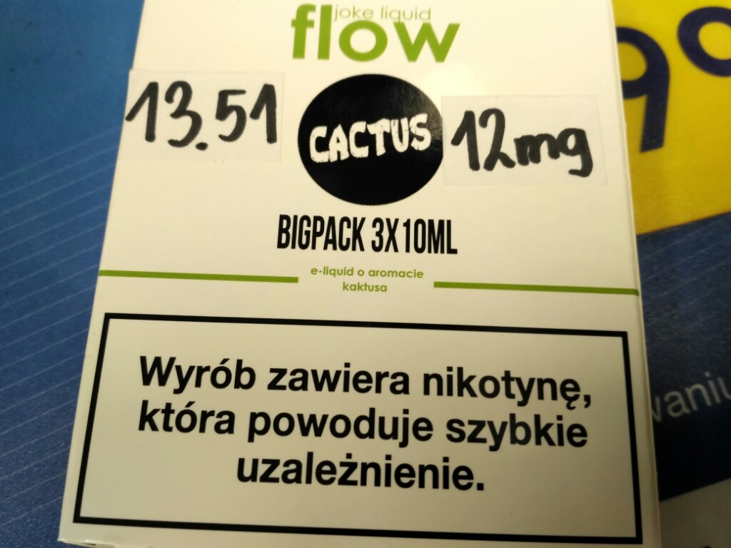 e-liquid kaktus 12mg 3x 10 ml