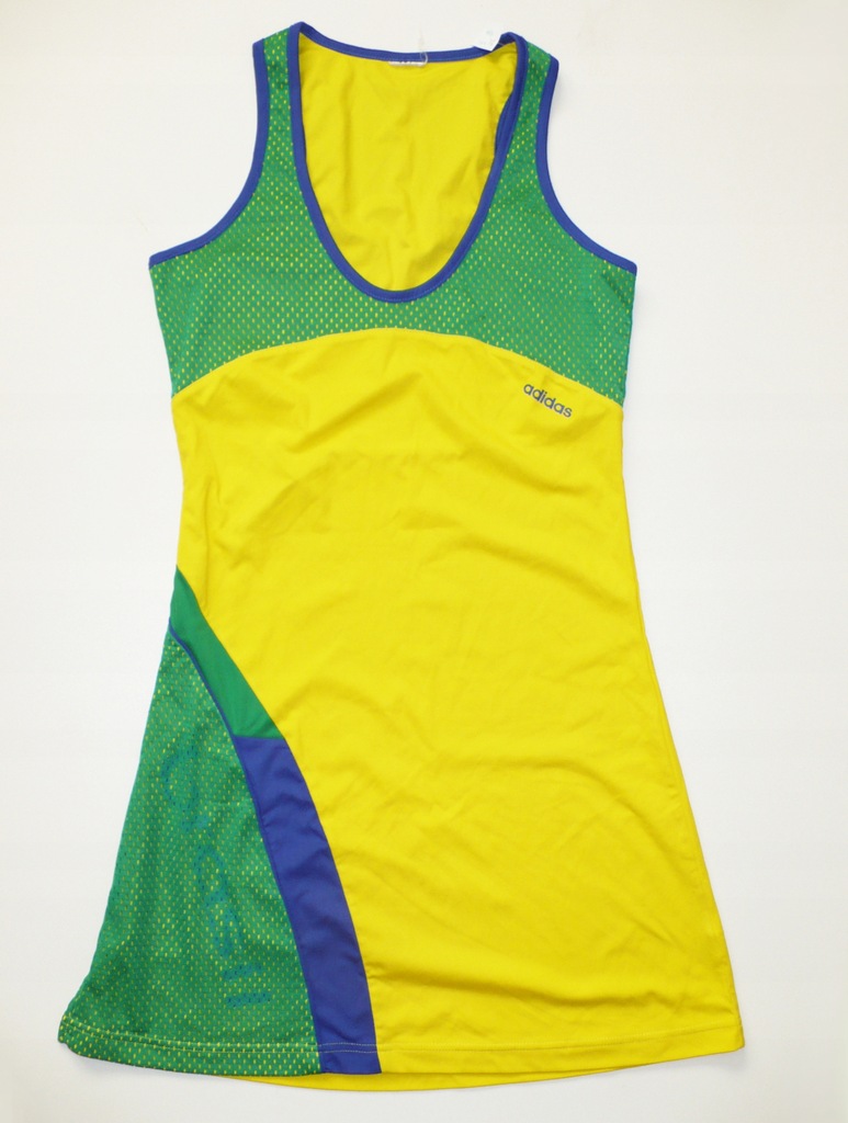 Adidas, żółta sportowa sukienka, r. M