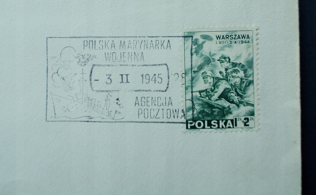 U338 Powstanie Warszawskie FDC 3.02.1945 Emigracja