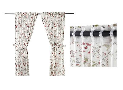 Zaslony Zaciemniajace Ikea Ingmarie Kwiaty 2szt 7224599975