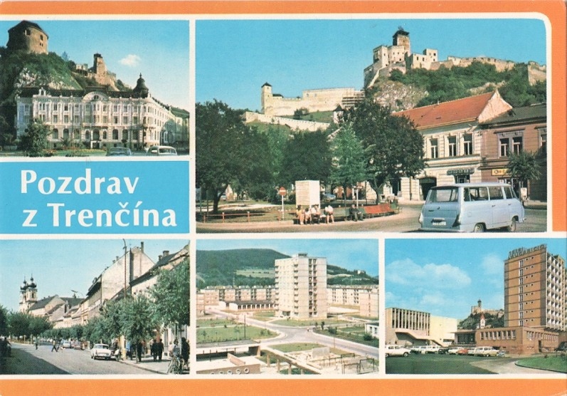 SŁOWACJA - TRENCZYN - ZAMEK + RYNEK - 1975R