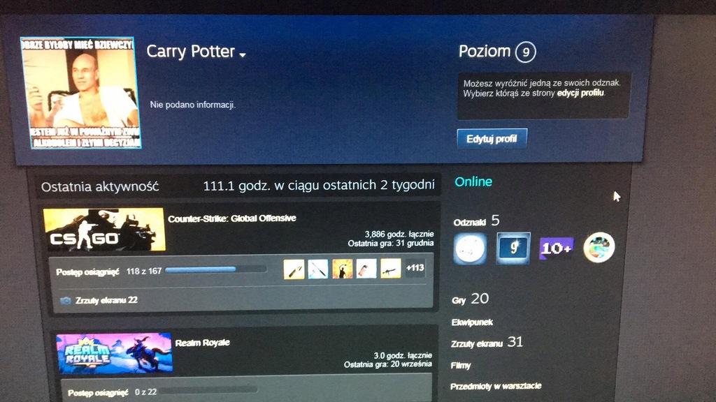 KONTO STEAM 4000h 10LVL FACEIT cs;go