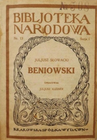 Juliusz Słowacki - Beniowski 1923 r.