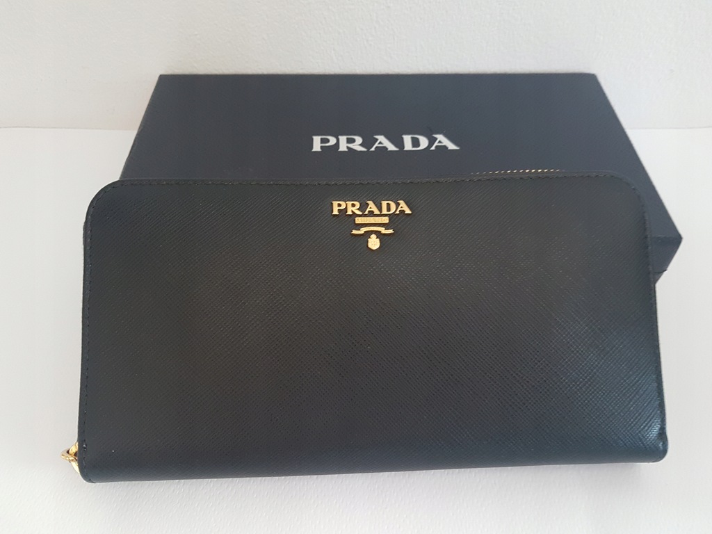 PORTFEL PRADA SAFFIANO METAL PORTAFOGLIO-ORYGINAŁ