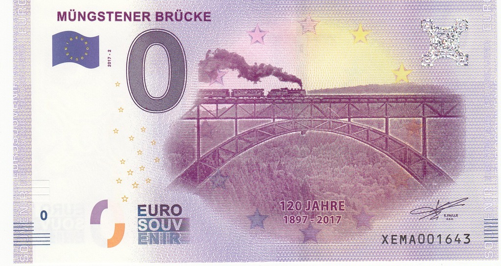 UE - Banknot 0 -euro -Niemcy 2017-2-Müngstener