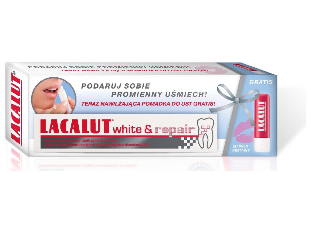 Lacalut Pasta do zębów White & Repair pomadka