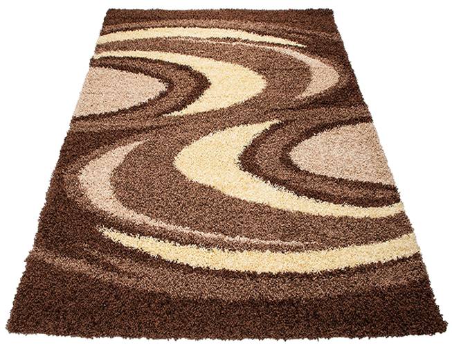 DYWAN DYWANY SHAGGY 160x220 GRUBE SOFT 5cm brąz