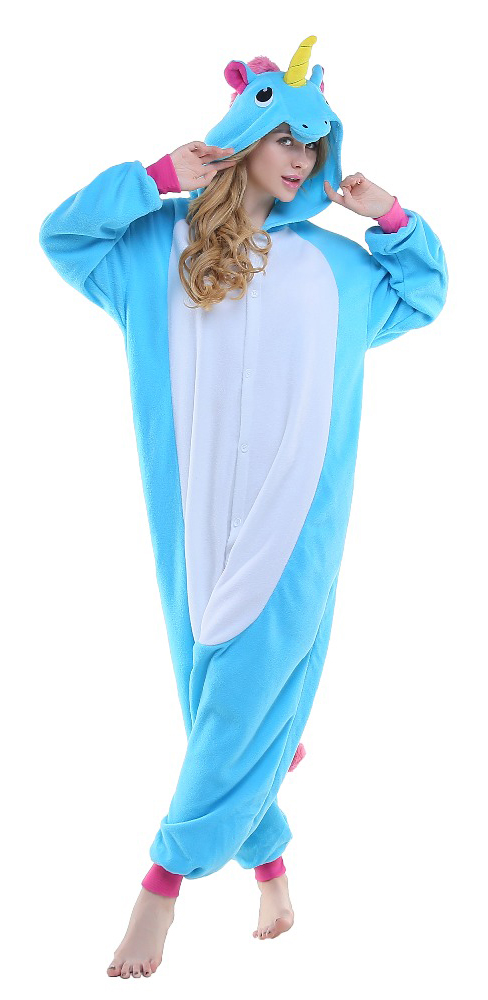 PIŻAMA JEDNOROŻEC NIEBIESKI KIGURUMI STRÓJ ROZ.M