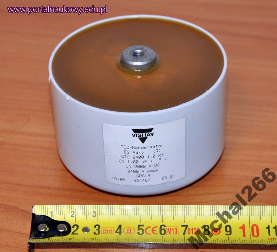 Kondensator Snubberowy GTO 1uF 2 kV VISHAY