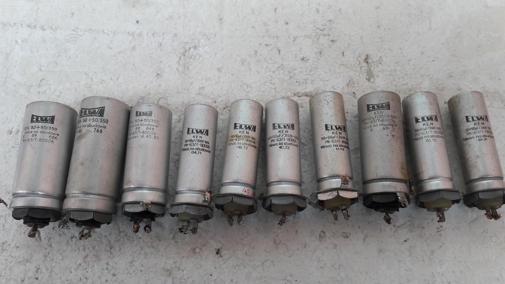 Kondensatory elektrolityczne 50+50 uF/350V -10szt.