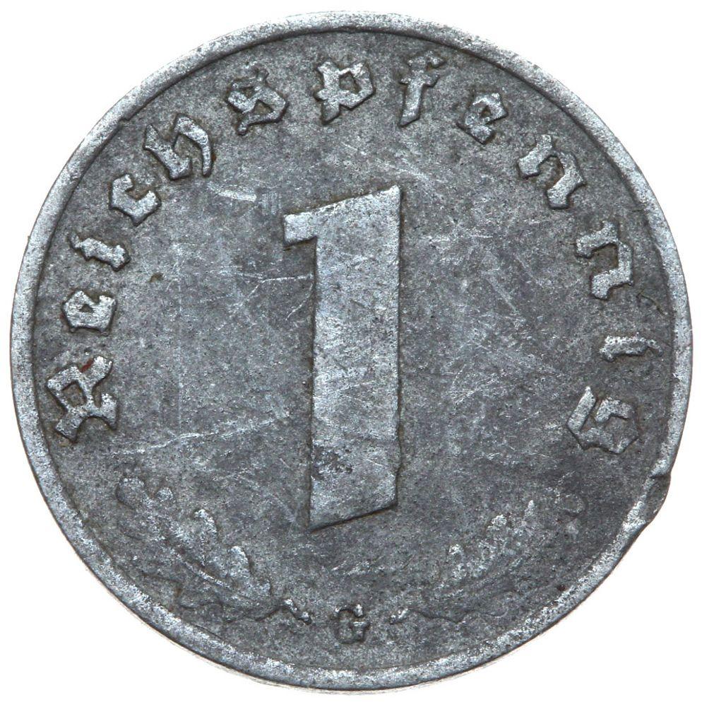 III Rzesza - 1 Reichspfennig 1940 G CYNK - G NISKO