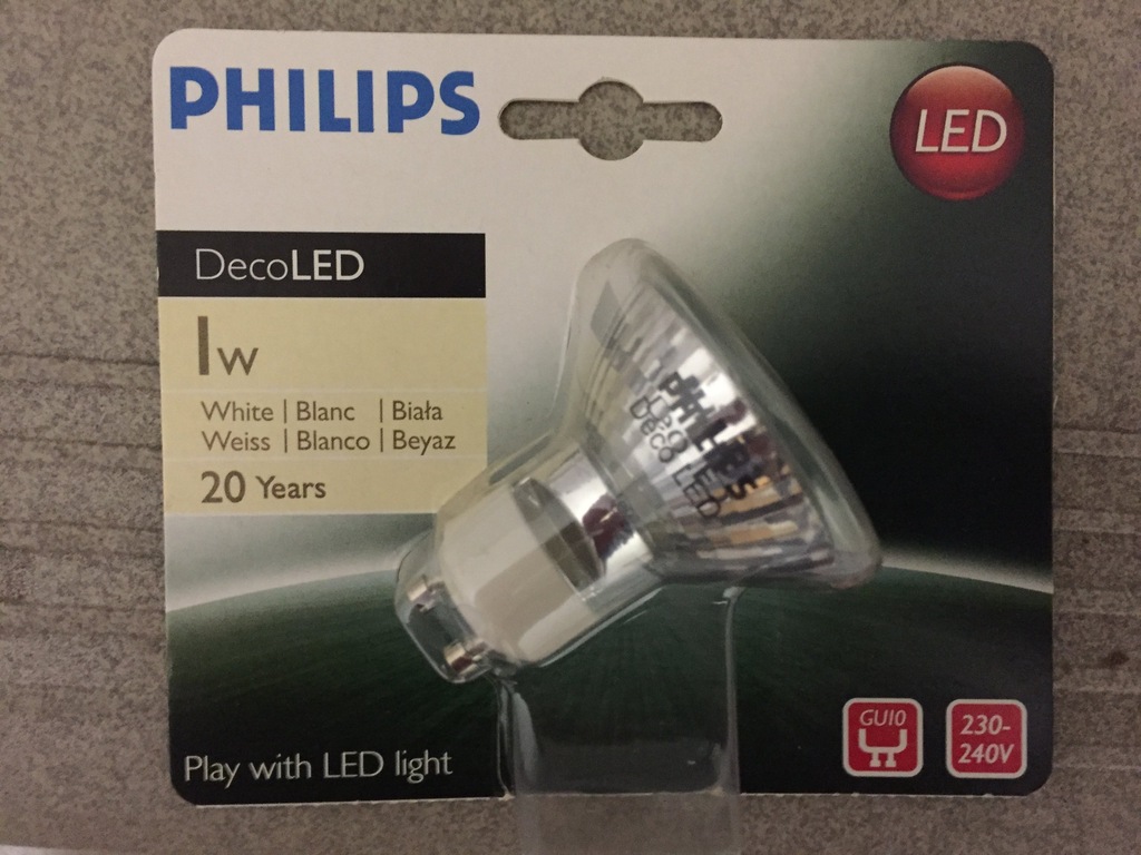 Żarówki Philips Deco Led 1W - biały - gu10