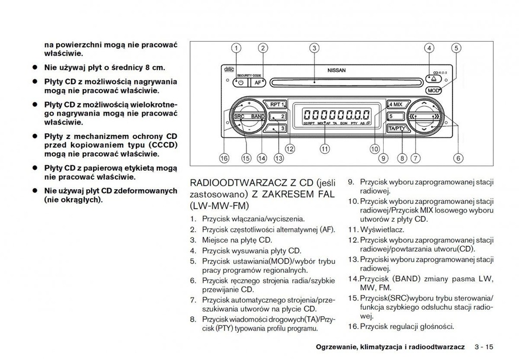 Nissan Micra K12 20032010+Radio Instrukcja Obsług
