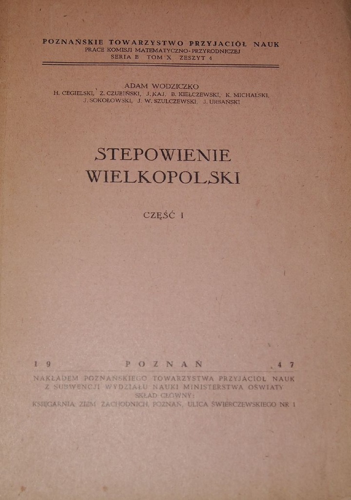 Adam Wodziczko - STEPOWIENIE WIELKOPOLSKI. 1948.