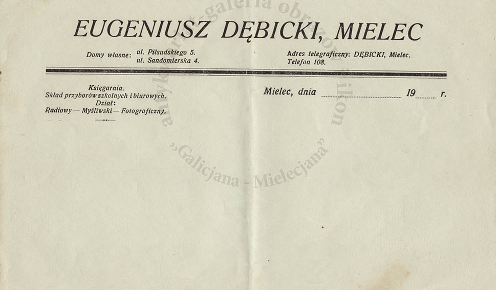Księgarnia Eugeniusz Dębicki Mielec papier firmowy
