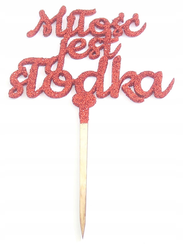 TOPPER Miłość jest słodka 26x14.8 cm NA TORT XE62
