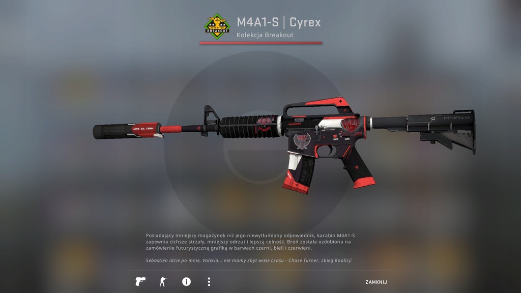 M4A1-S | Cyrex + 3 naklejki FT 3/5 CS GO skin