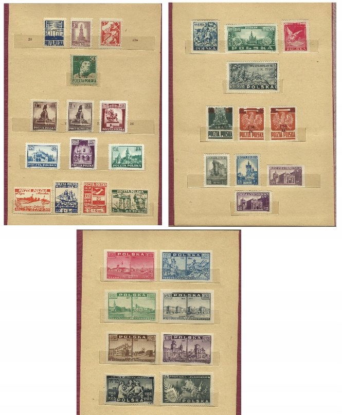 ROCZNIK 1945 ** bez 347-357 stan bdb 33 znaczki