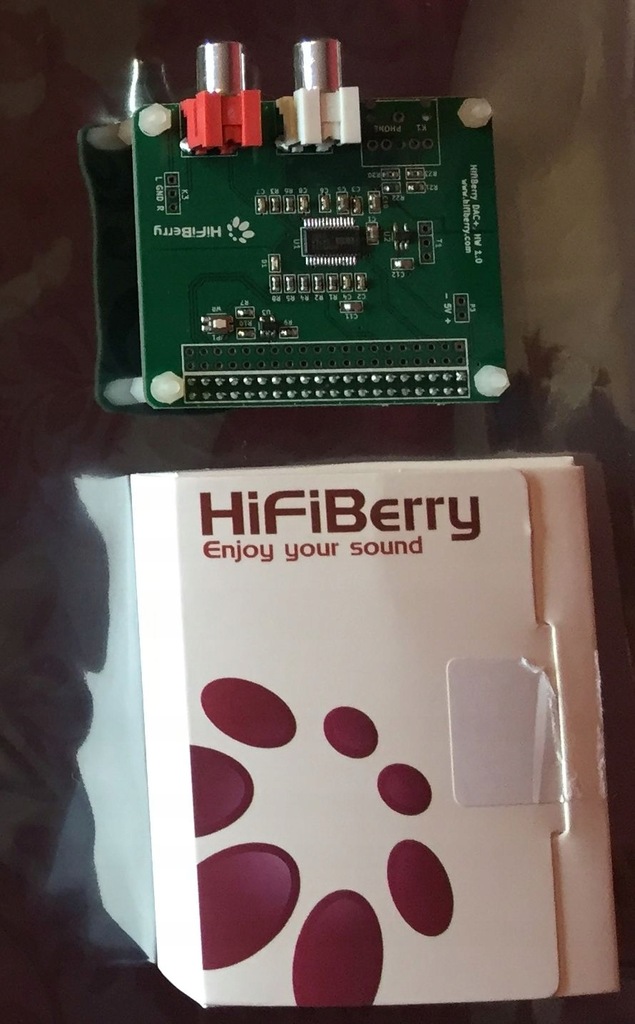 HiFiBerry DAC+RCA standard - k. dźwięk. do Malinek