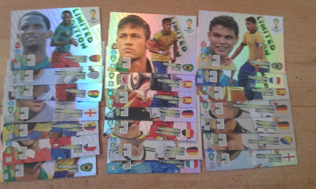 Karty piłkarskie world cup brazil 2014   (LIMITED)