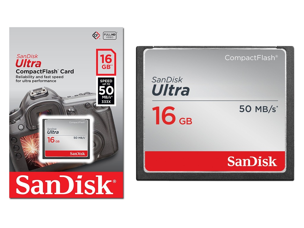 Karta pamięci SanDisk 16GB Ultra CpmpactFlash 50mb