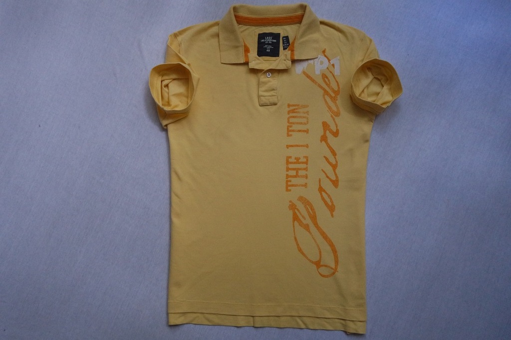 L.O.G.G. H&M koszulka polo żółta nadruk logo_L