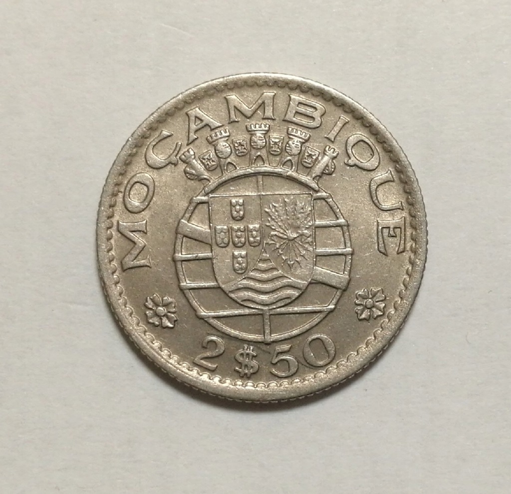 Mozambik 2,5 Escudo 1954