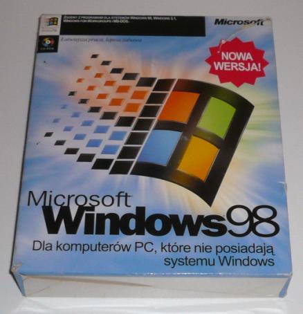 ORYGINALNY Windows 98 BOX POLSKI + PARAGON