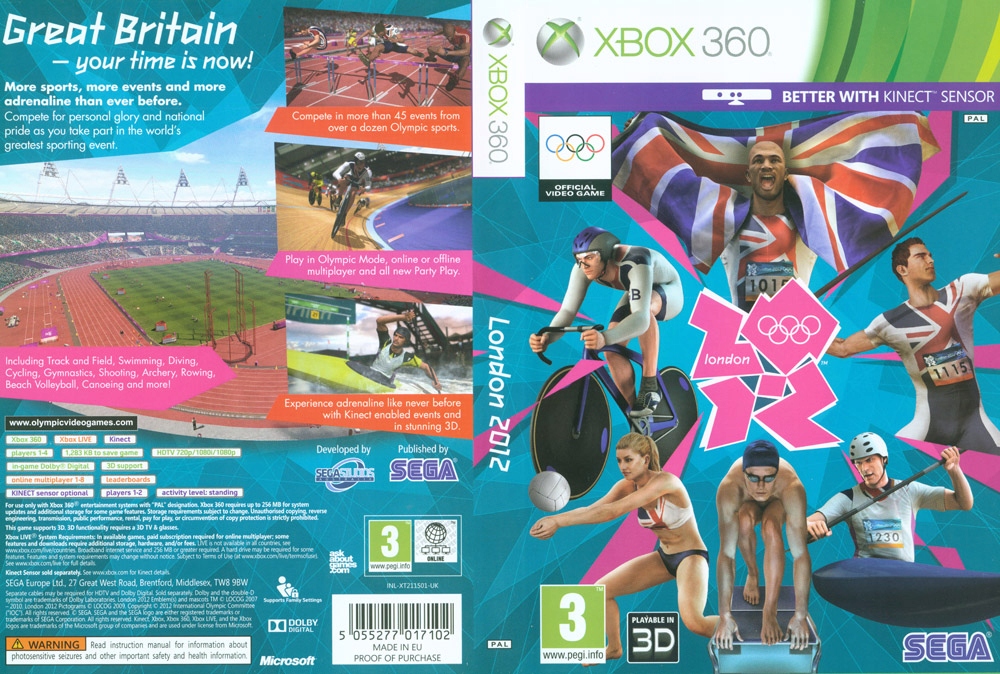 LONDON 2012 OLYMPIC GAMES OLIMPIADA XBOX 360 - 7659385012