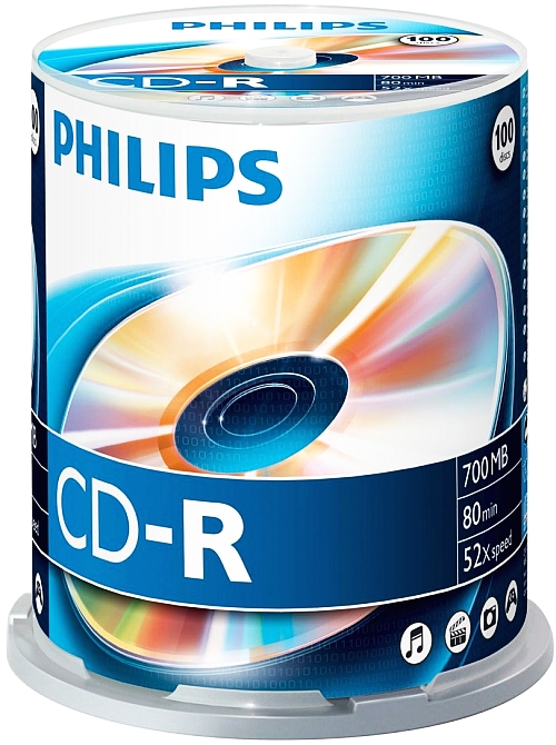 Philips CD-R 700MB 52x Niezawodne płyty CD 100 szt
