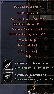 Metin2 Tasmania Łuk z Rogu Jelenia+9 SR52 kd+4