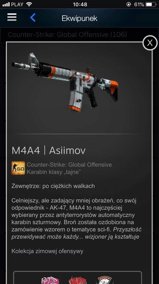 SKINY DO CS:GO M4A4-Asiimov Battle Scarred