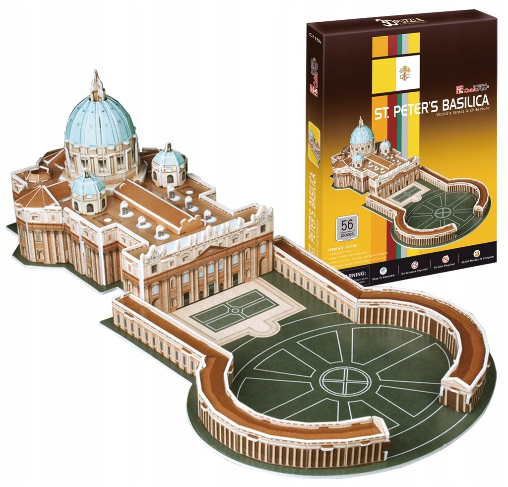 CubicFun PUZZLE 3D BAZYLIKA ŚW PIOTRA 56el Watykan