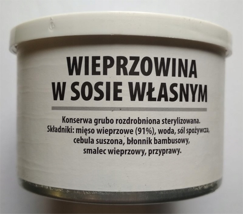 RACJA ŻYWNOŚCIOWA KONSERWA WIEPRZOWINA 190g + DŻEM