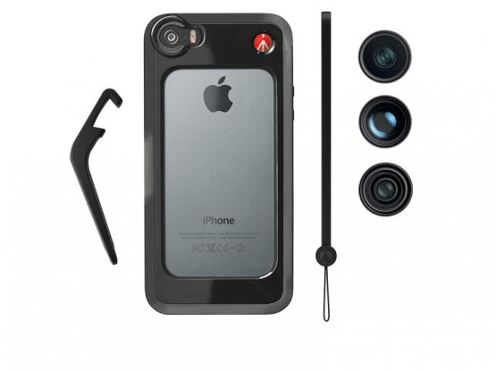 Manfrotto KLYP obudowa + 3 obiektywy iPhone 5s SE