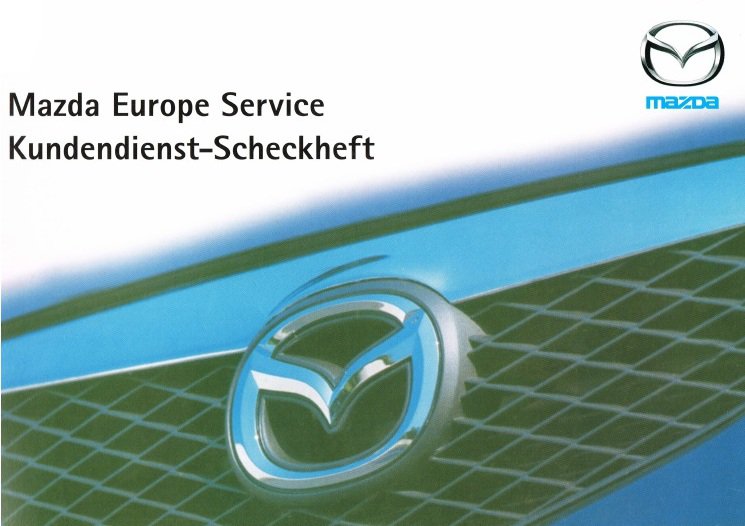 Mazda Niemiecka Książka Serwisowa 2006-10
