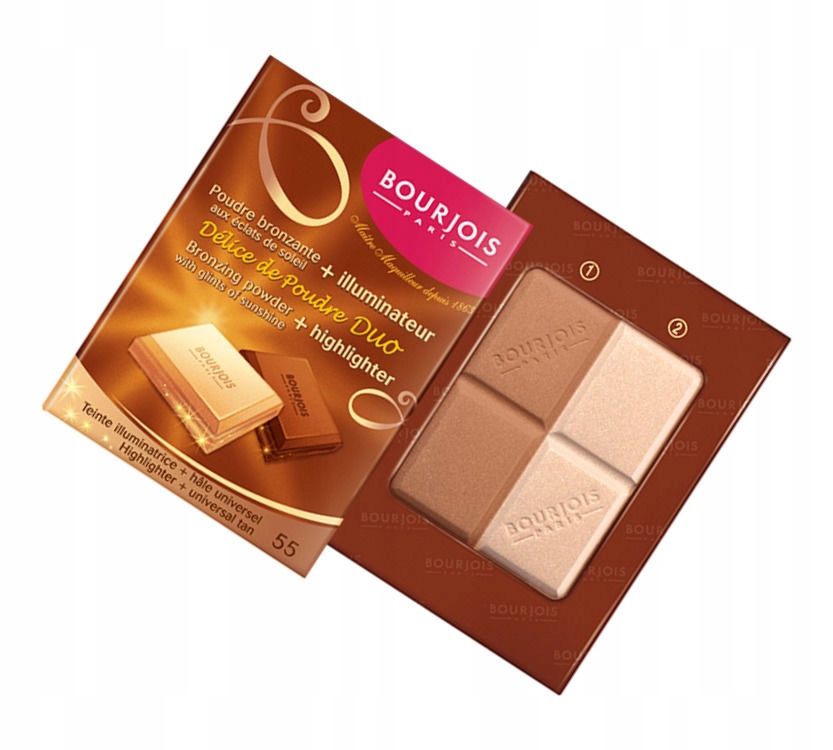BOURJOIS DELICE DE POUDRE DUO BRONZER ROZŚWIETLACZ