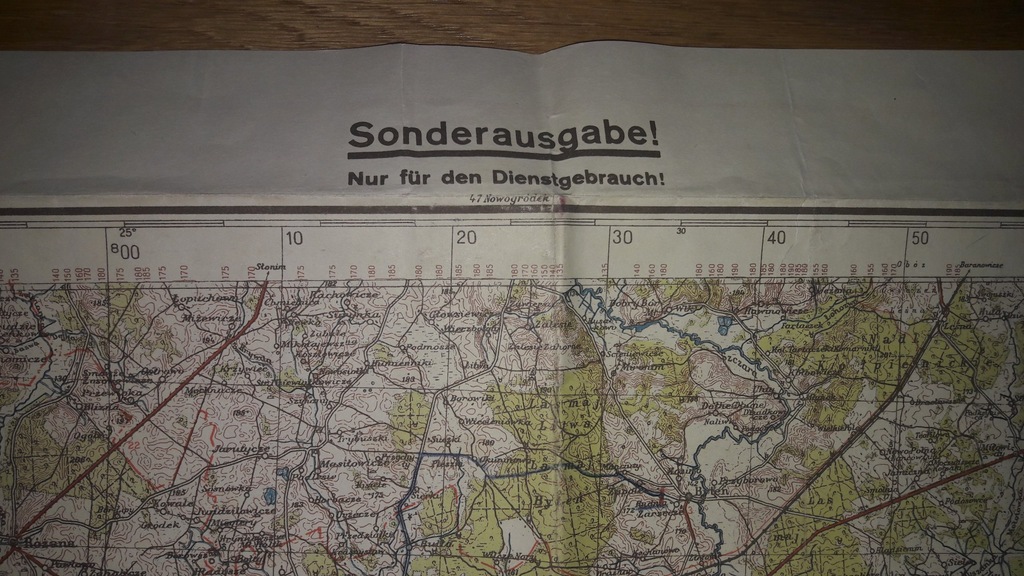Stara mapa wojskowa niemiecka Polen Pińsk 1936