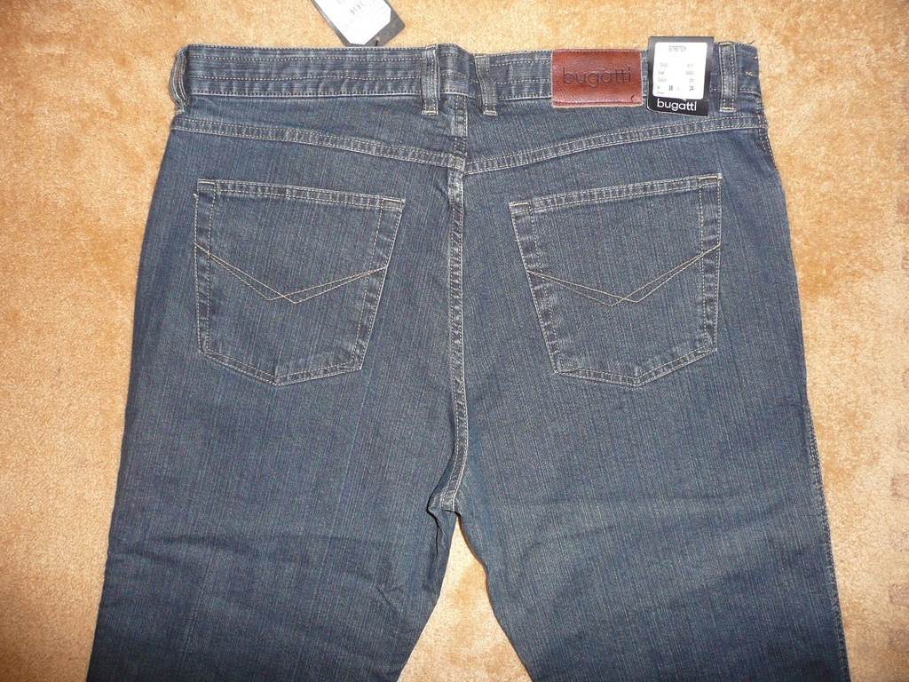 NOWE spodnie dżinsy BUGATTI W38 L34=49,5/112cm
